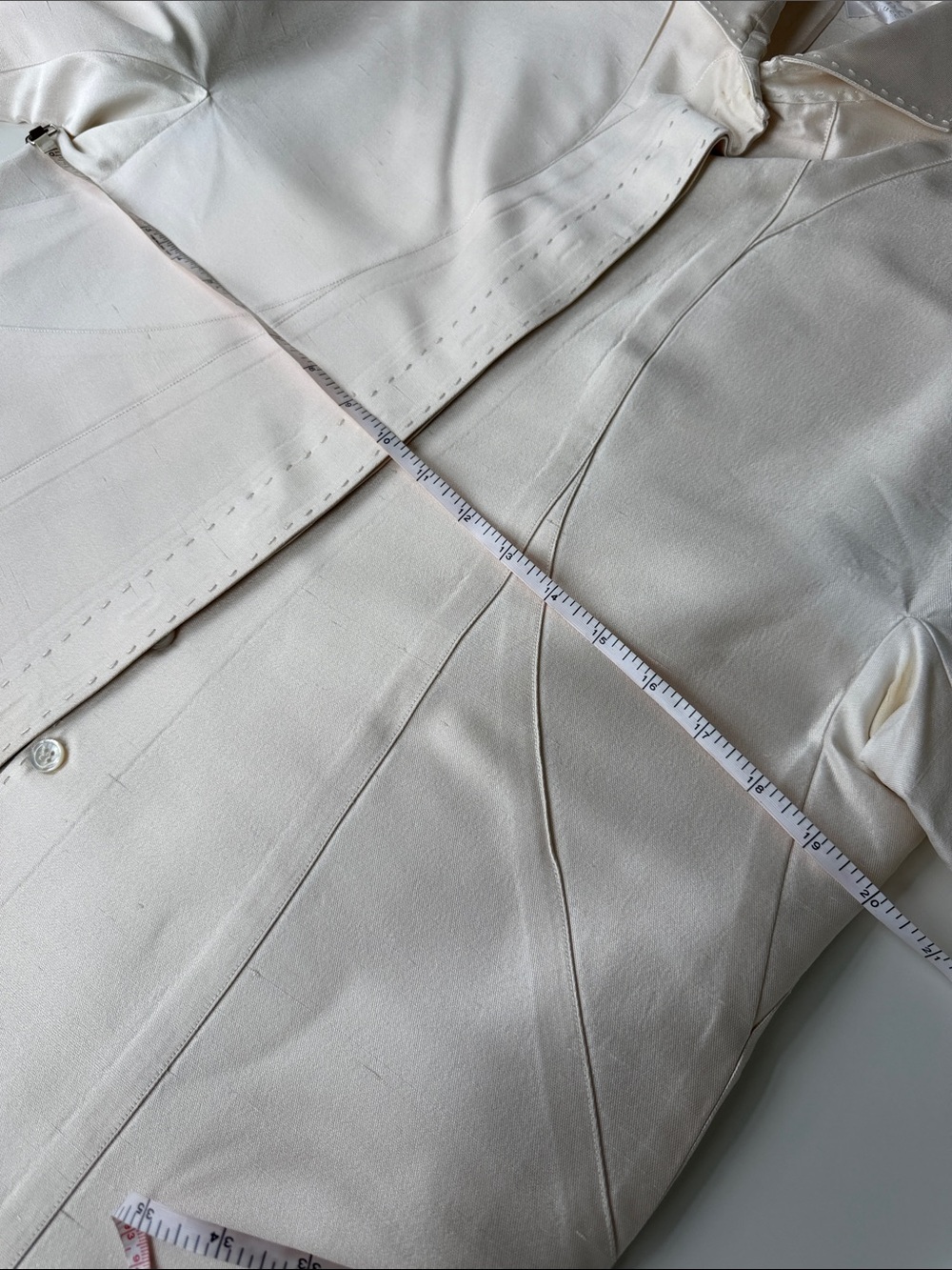Chado Ralph Rucci Cream Structured Tunic - Picture 6 of 13